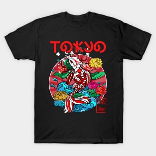 Koi Fish Japan Style.Japan traditional and couture. T-Shirt